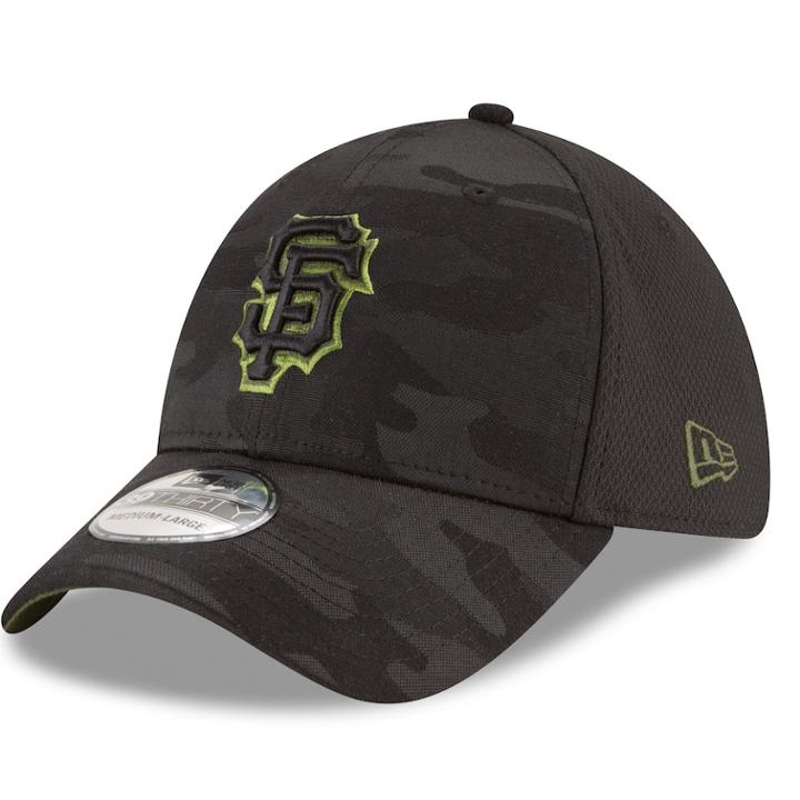 Adult New Era San Francisco Giants 39thirty Memorial Day Flex-fit Cap, Men's, Size: Medium/large, Black