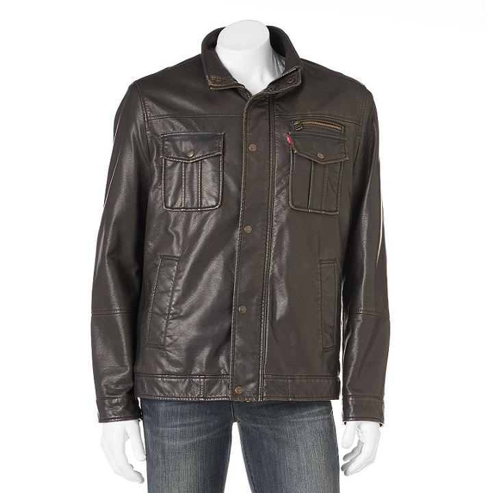 Men's Levi's&reg; Sherpa-lined Open-bottom Jacket, Size: Small, Dark Brown