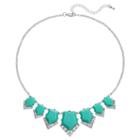 Mudd&reg; Aqua Pentagon Graduated Statement Necklace, Women's, Turq/aqua
