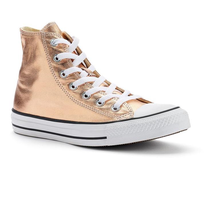 Adult Converse Chuck Taylor All Star Metallic High-top Sneakers, Size: M8w10, Med Orange