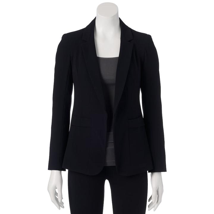 Juniors' Candie's&reg; Open-front Blazer, Teens, Size: Large, Black