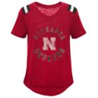 Girls 7-16 Nebraska Cornhuskers Retro Block Slubbed Vintage Tee, Size: Small, Dark Red
