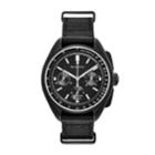 Bulova Men's Special Edition Lunar Pilot Leather Chronograph Watch - 98a186, Size: Large, Black