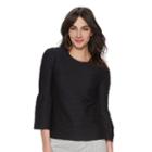 Women's Elle&trade; Textured Top, Size: Small, Black