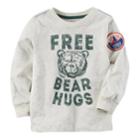 Boys 4-7 Carter's Free Bear Hugs Graphic Tee, Size: 7, Light Grey