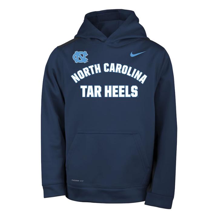 Boys 8-20 Nike North Carolina Tar Heels Therma-fit Hoodie, Size: M 10-12, Blue (navy)