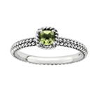 Stacks And Stones Sterling Silver Peridot Stack Ring, Women's, Size: 6