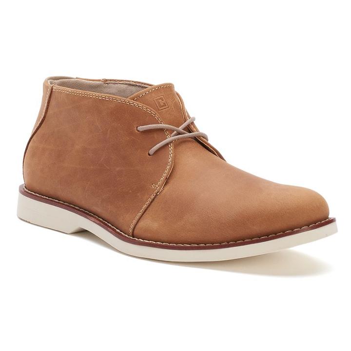 Chaps Parsons Men's Leather Chukka Boots, Size: Medium (9.5), Med Brown