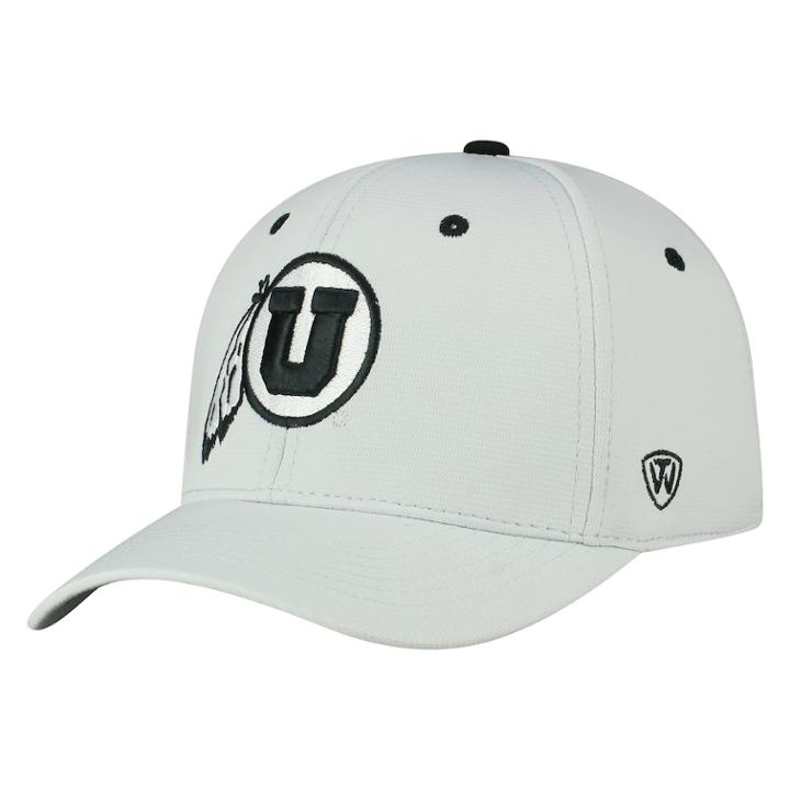 Adult Top Of The World Utah Utes High Power Cap, Men's, Light Grey