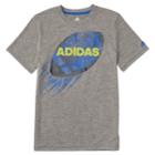 Boys 4-7x Adidas Football Logo Graphic Tee, Size: 4, Dark Grey