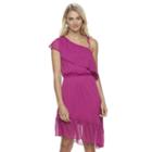 Juniors' Jolie Vie Asymmetrical One Shoulder Dress, Girl's, Size: Xl, Dark Pink