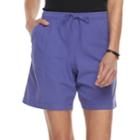 Women's Gloria Vanderbilt Lucy Sheeting Drawstring Shorts, Size: Small, Med Purple