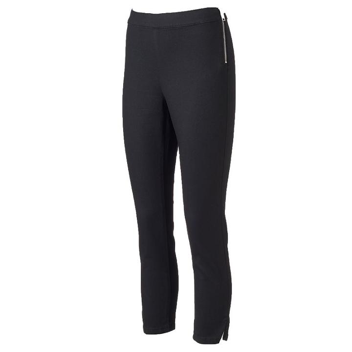 Women's Jennifer Lopez Cropped Black Skinny Jeans, Size: 16