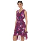 Women's Jennifer Lopez High-low Ruffle Fit & Flare Dress, Size: Large, Purple