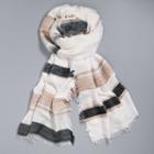 Simply Vera Vera Wang Chenille Stripe Oblong Scarf, Women's, White Oth