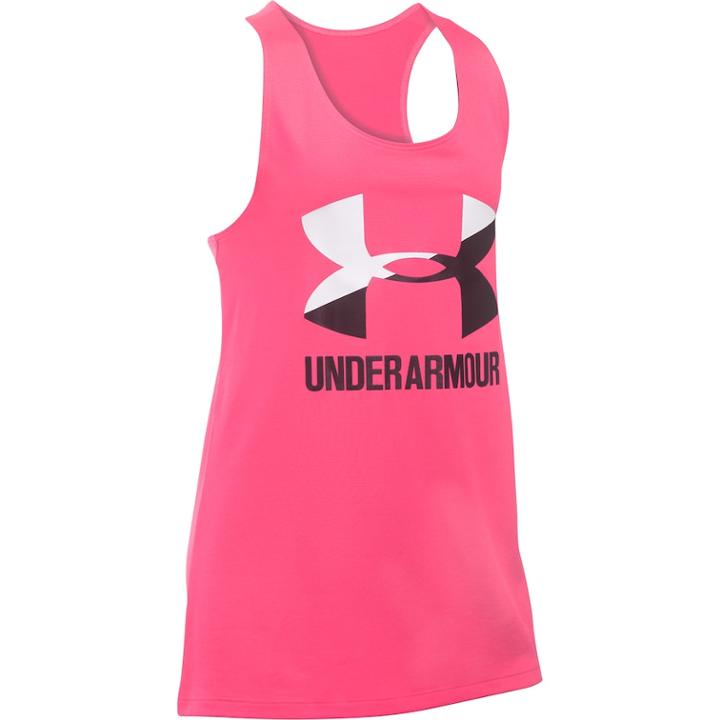 Girls 7-16 Under Armour Big Logo Tank Top, Size: Medium, Penta Pink