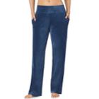 Women's Cuddl Duds Plush Velour Pants, Size: Xs, Turquoise/blue (turq/aqua)
