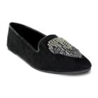 Olivia Miller Tribeca Women's Rhinestone Smoking Flats, Size: 6, Black