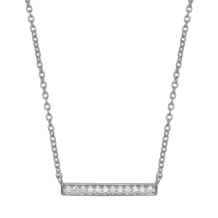 Primrose Sterling Silver Cubic Zirconia Bar Necklace, Women's, Size: 18