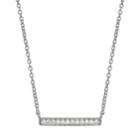 Primrose Sterling Silver Cubic Zirconia Bar Necklace, Women's, Size: 18