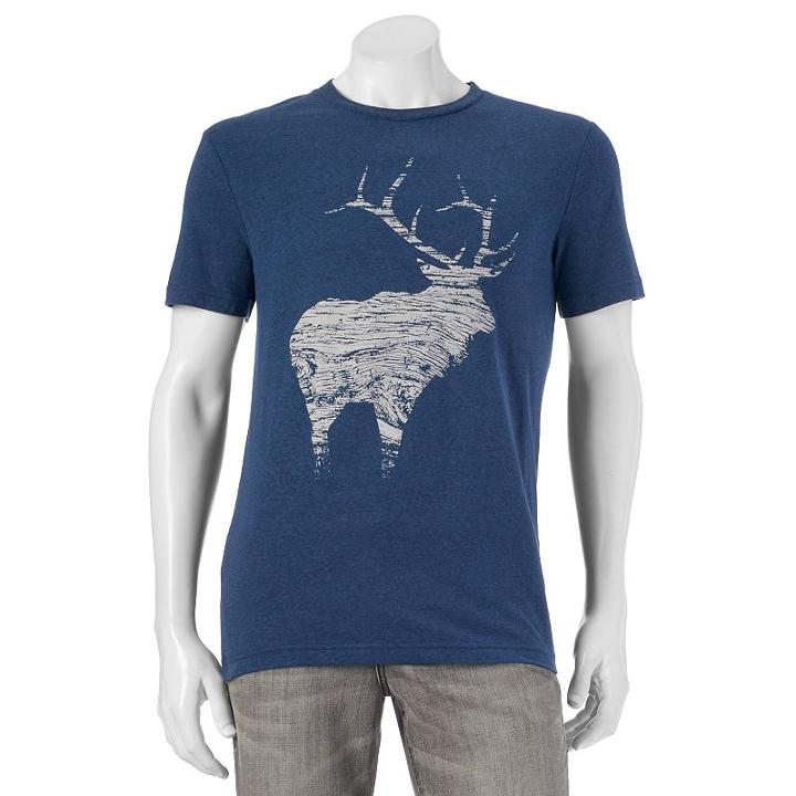 Men's Sonoma Goods For Life&trade; Wood Elk Tee, Size: Small, Med Blue
