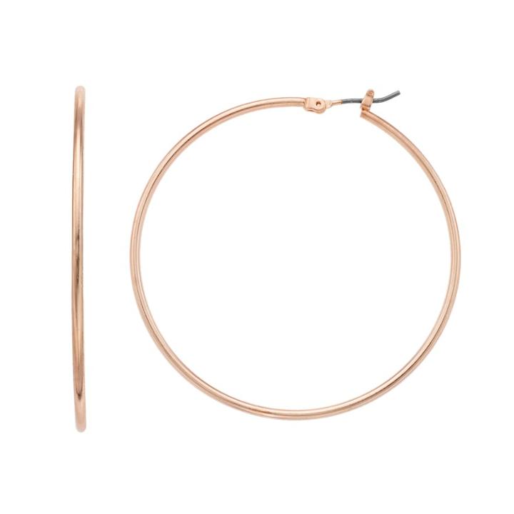 Large Nickel Free Hoop Earrings, Women's, Pink
