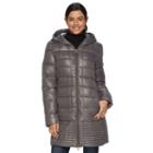 Women's Hemisphere Hooded Puffer Packable Down Jacket, Size: Large, Grey