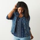 Plus Size Sonoma Goods For Life&trade; Jean Vest, Women's, Size: 2xl, Dark Blue
