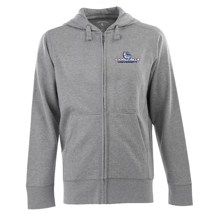 Men's Gonzaga Bulldogs Signature Full-zip Fleece Hoodie, Size: Xl, Grey
