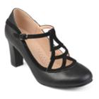 Journee Collection Nile Women's High Heel Mary Jane Shoes, Size: 5.5 Med, Black