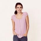 Women's Lc Lauren Conrad Swiss Dot Top, Size: Xl, Brt Purple