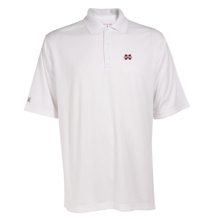 Men's Mississippi State Bulldogs Exceed Desert Dry Xtra-lite Performance Polo, Size: Xxl, White