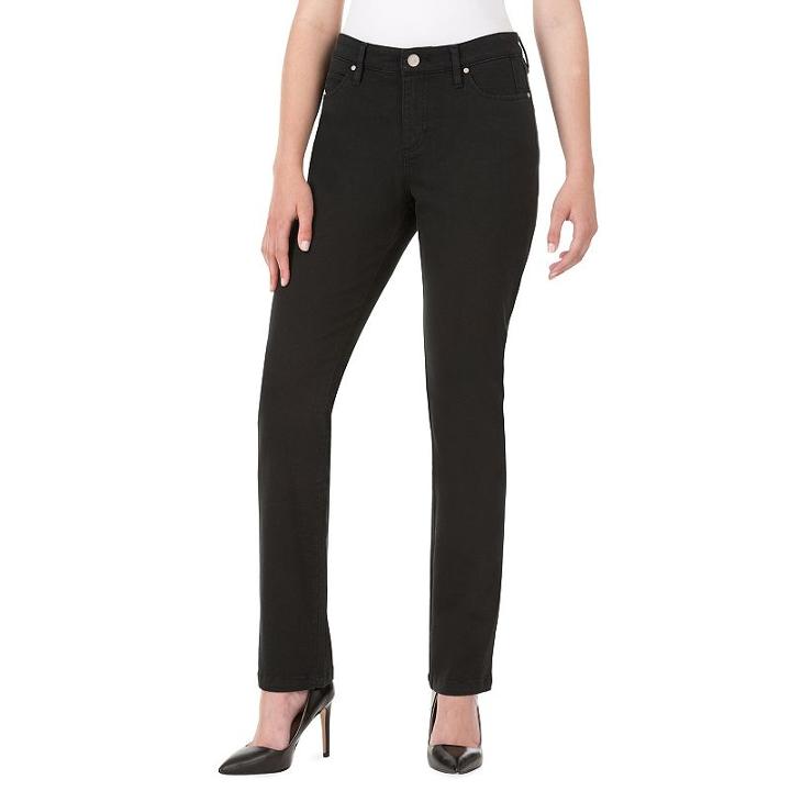 Women's Haggar Super Stretch Twill Pants, Size: 8, Black