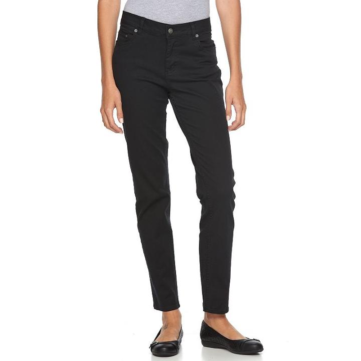 Women's Woolrich 1830 Color Slim Fit Jeans, Size: 18, Black