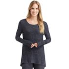 Women's Cuddl Duds Soft Knit Tunic Top, Size: Xsml Av/rg, Grey (charcoal)