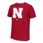 Men's Adidas Nebraska Cornhuskers School Logo Tee, Size: Small, Red