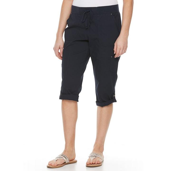 Women's Gloria Vanderbilt Grecia Pull-on Skimmer Pants, Size: 4, Blue