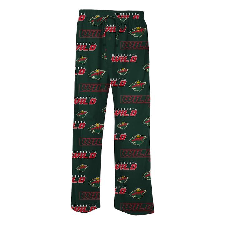 Men's Concepts Sport Minnesota Wild Slide Lounge Pants, Size: Small, Green