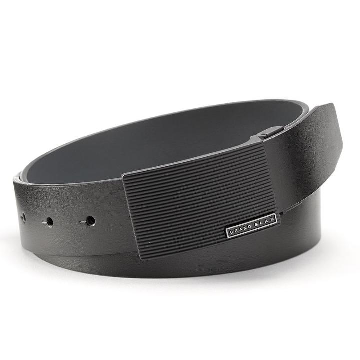 Big & Tall Grand Slam Black Reversible Plaque Golf Belt, Men's, Size: 52, Oxford
