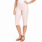 Women's Gloria Vanderbilt Avery Pull-on Skimmer Capris, Size: 14, Pink