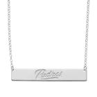 San Diego Padres Sterling Silver Bar Necklace, Women's, Size: 16, Grey
