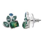 Napier Simulated Stone Cluster Stud Earrings, Women's, Green