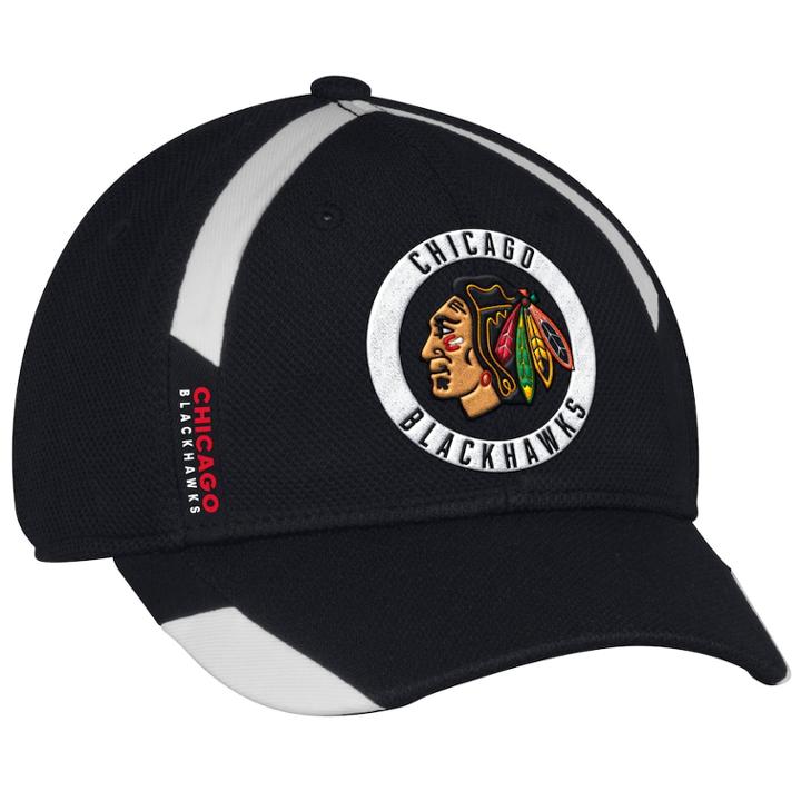 Adult Adidas Chicago Blackhawks Practice Jersey Flex-fit Cap, Men's, Size: L/xl, Other Clrs