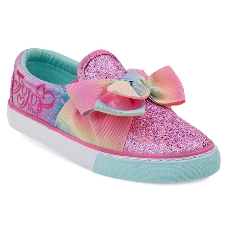 Jojo Siwa Shimmer Girls' Sneakers, Size: 2, Pink Multi