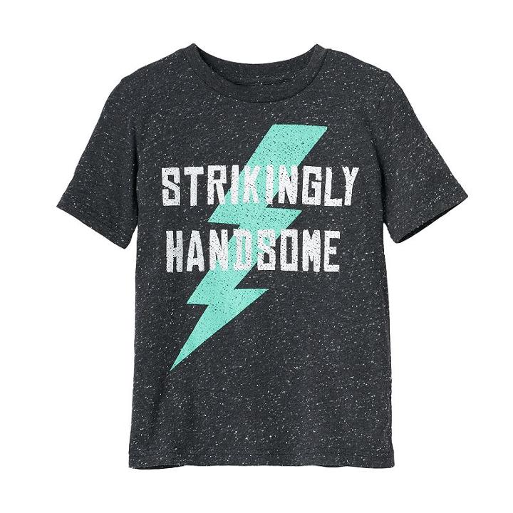 Boys 4-10 Jumping Beans&reg; Lightening Bolt Strikingly Handsome Nep Graphic Tee, Boy's, Size: 5, Brown Over