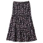 Girls 7-16 Joey B Patterned Ruffle Tiered Maxi Skirt, Girl's, Size: Medium, Dark Pink