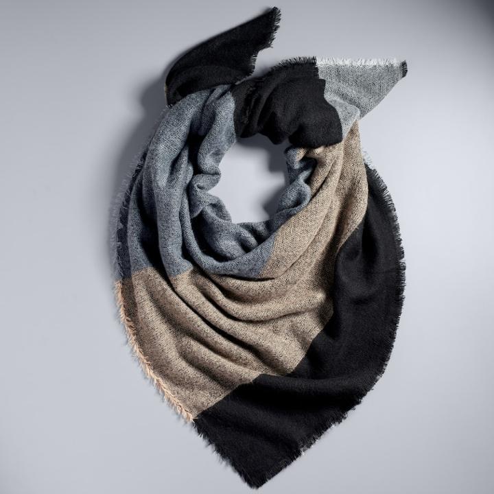 Simply Vera Vera Wang Colorblock Square Scarf, Women's, Black