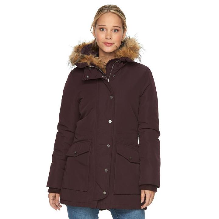 Women's Levi's Hooded Anorak Parka, Size: Small, Brt Purple