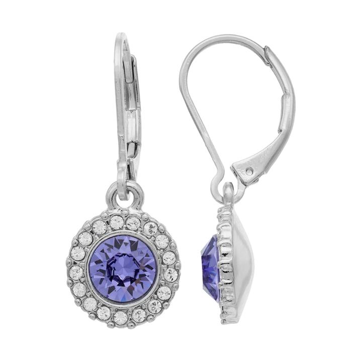 Dana Buchman Round Halo Drop Earrings, Women's, Purple