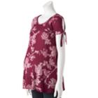 Maternity Lc Lauren Conrad Cold-shoulder Tee, Women's, Size: L-mat, Dark Red